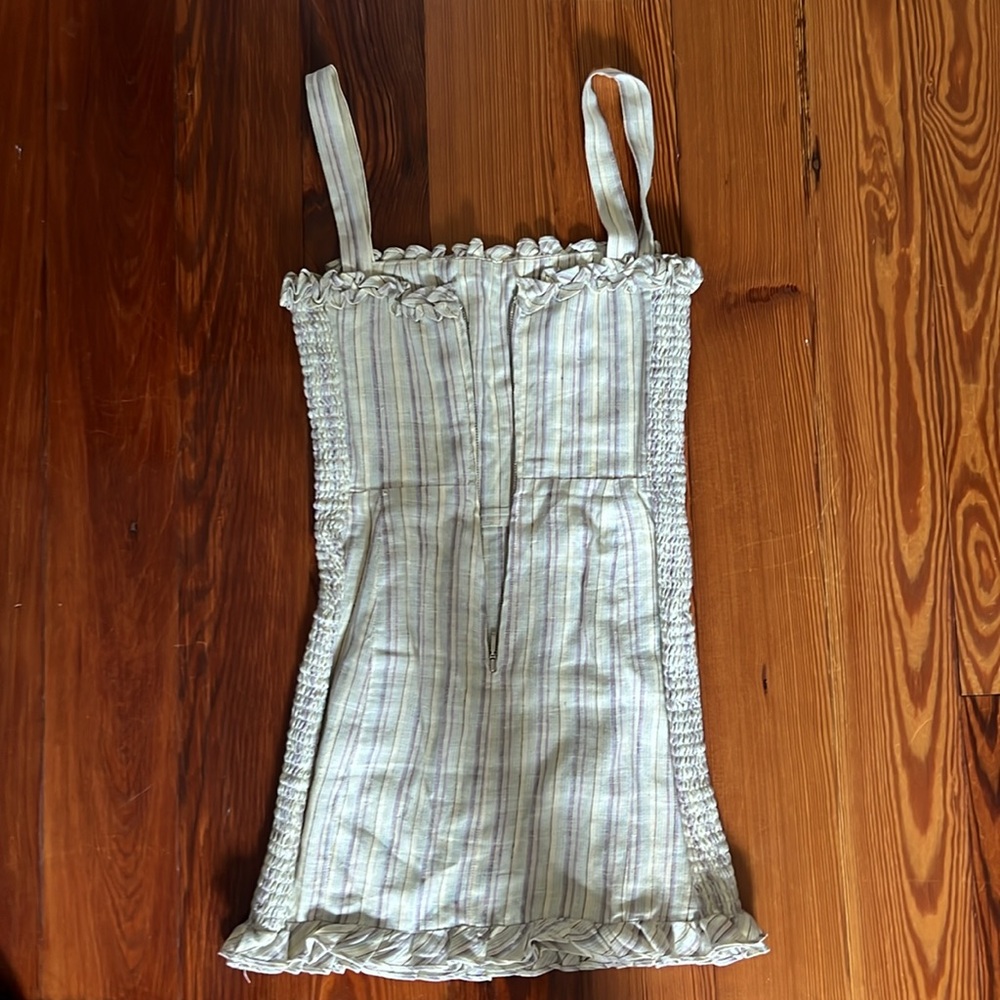 Striped Ruffle Mini Dress - Picture 3 of 3